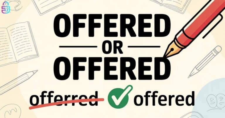 Offerred or Offered