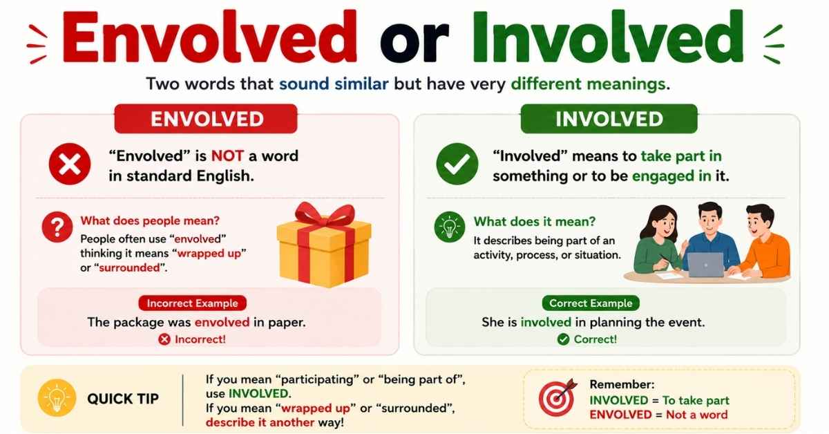 Envolved or Involved