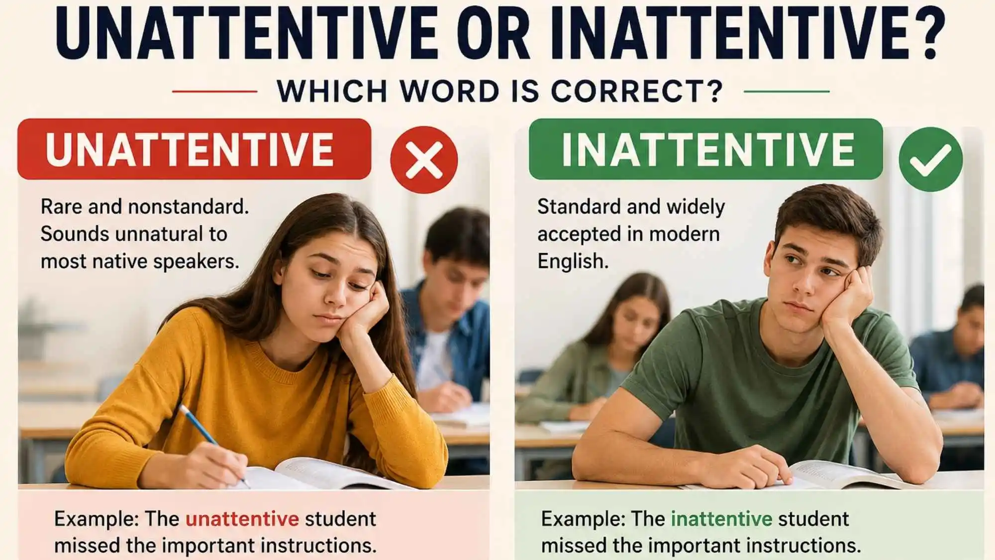 Unattentive or Inattentive