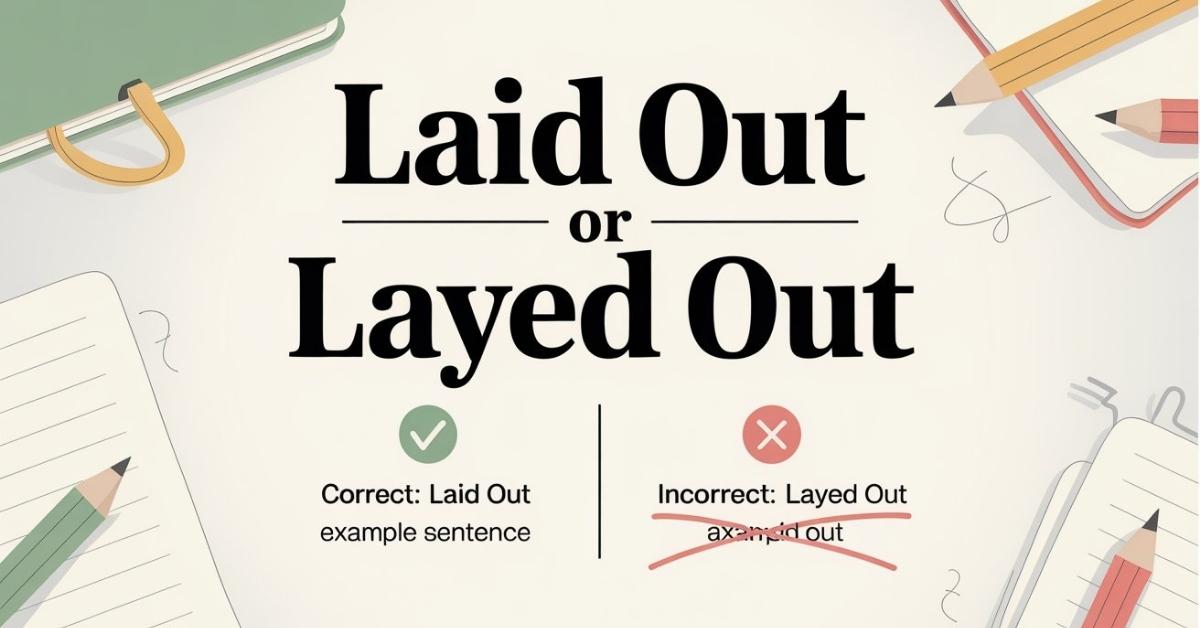 laid out or layed out