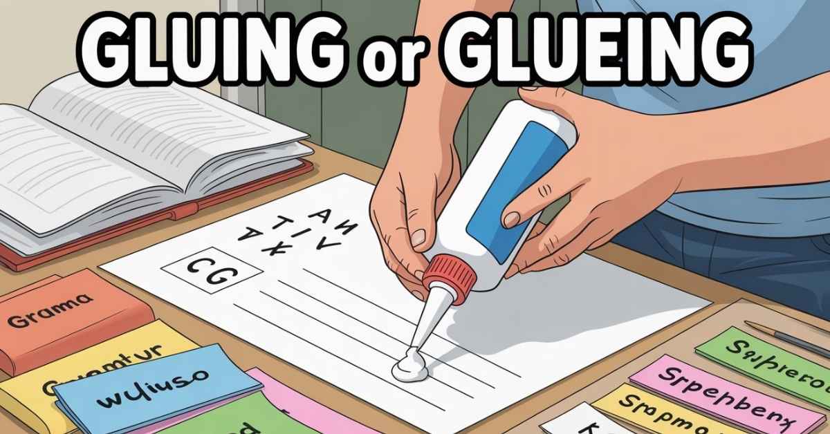 Gluing or Glueing