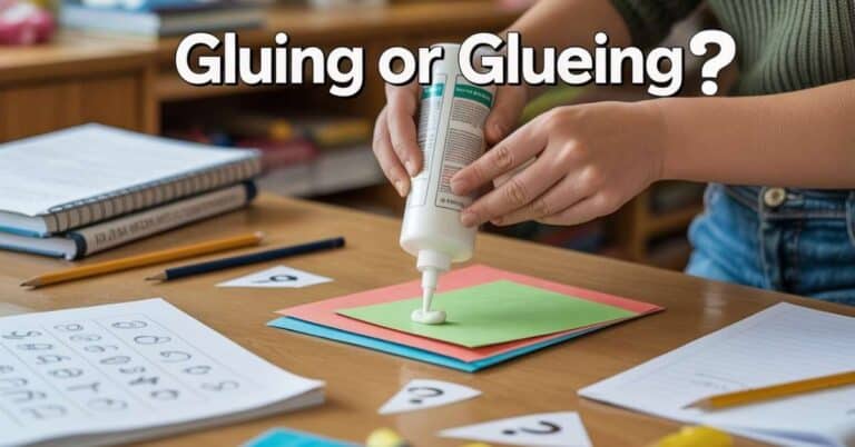 Gluing or Glueing