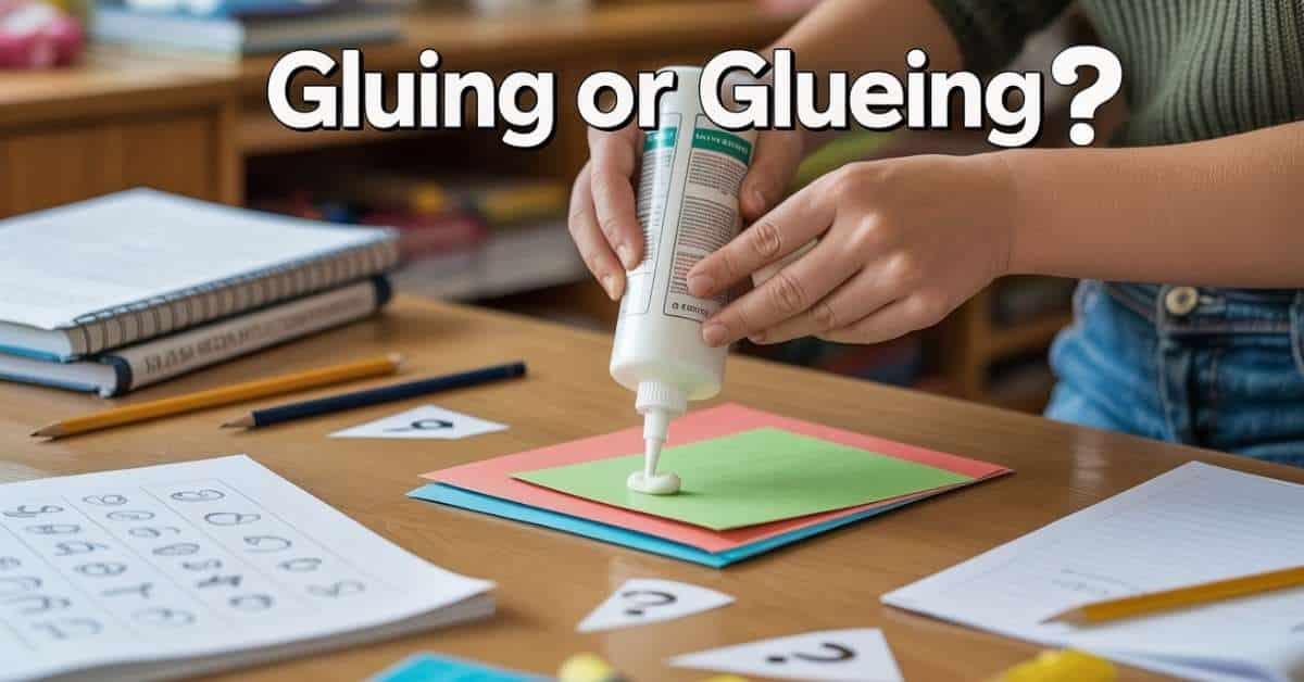 Gluing or Glueing