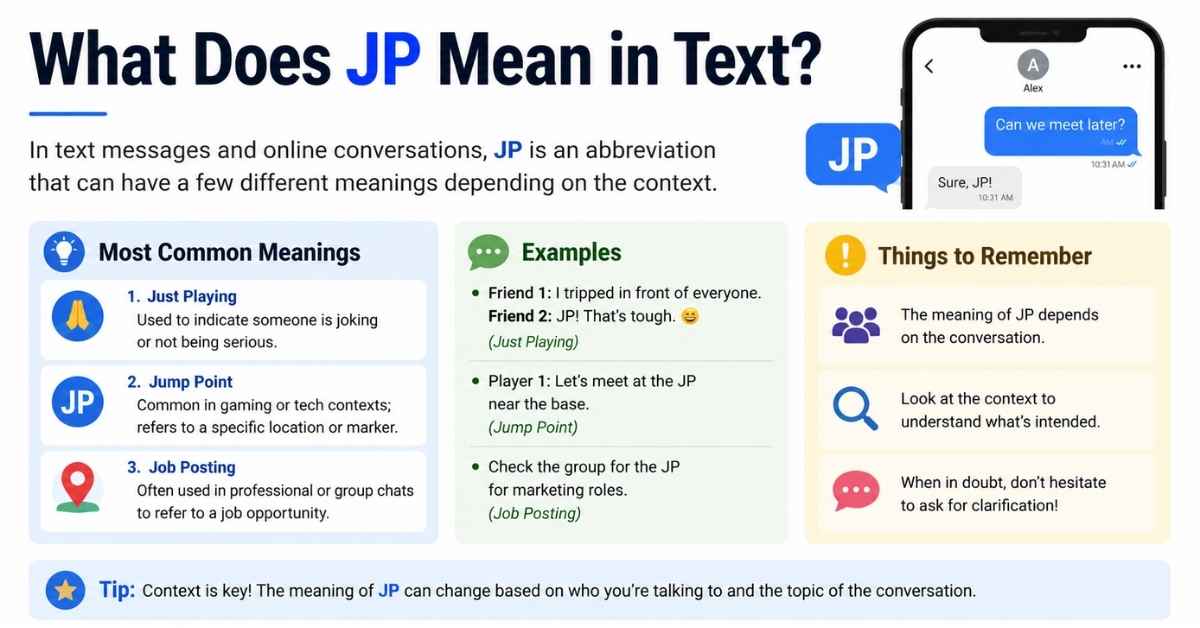 What Does JP Mean in Text