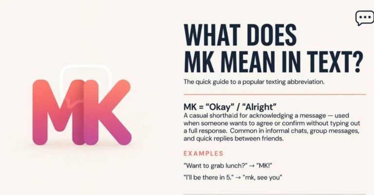 What Does MK Mean in Text