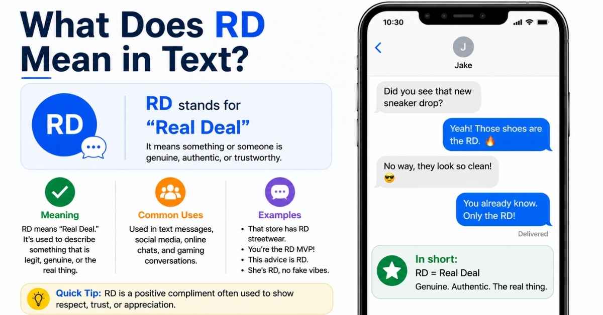 What Does RD Mean in Text