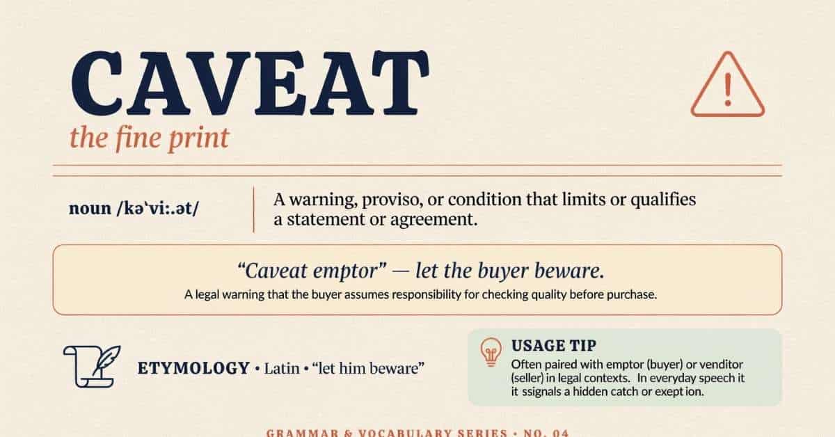 Caveat Meaning