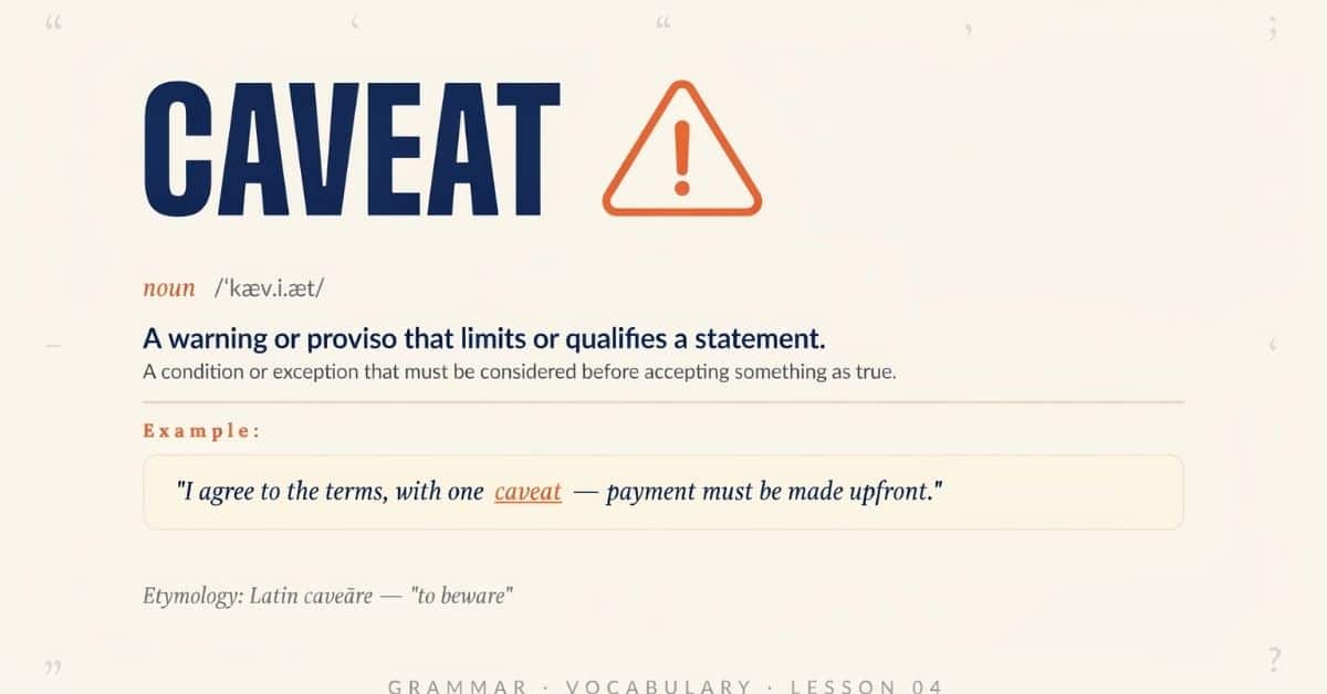 Caveat Meaning