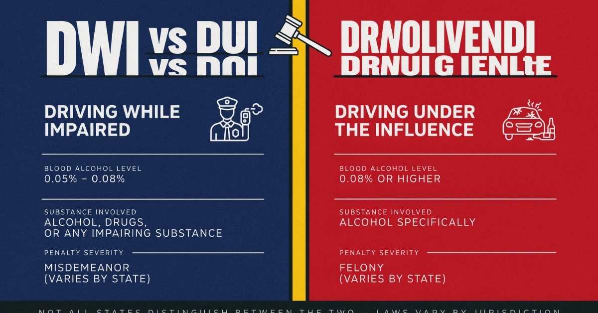 DWI vs DUI
