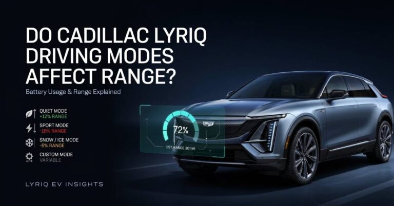 Do Cadillac LYRIQ Driving Modes Affect Range or Battery Usage