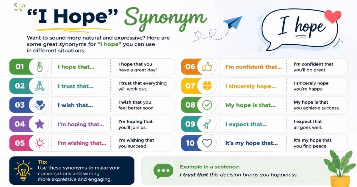I Hope Synonym