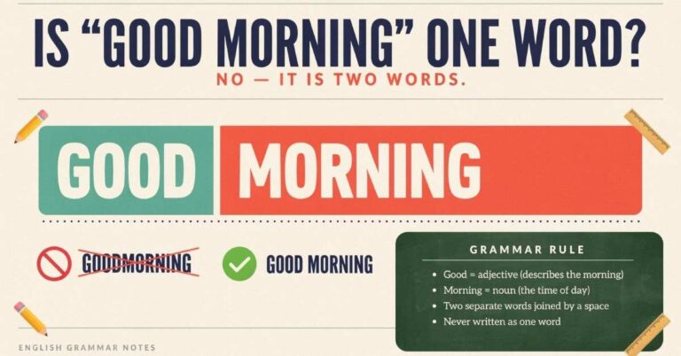 Is Good Morning One Word