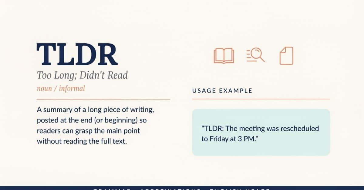 TLDR Meaning
