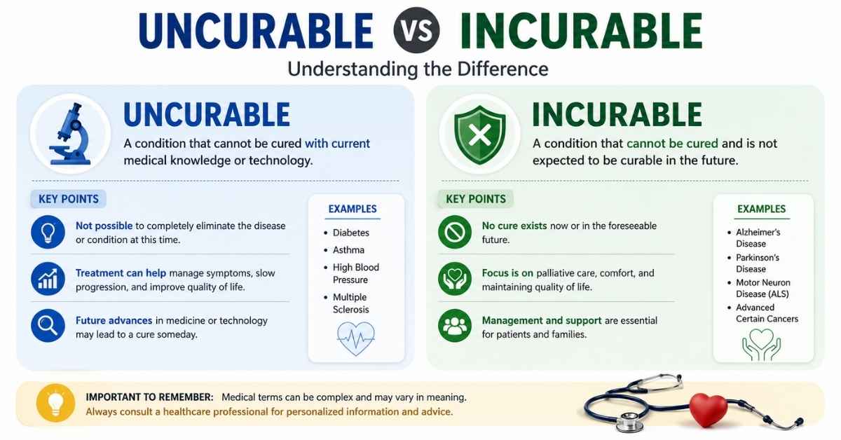 Uncurable vs Incurable