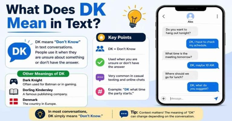 What Does DK Mean in Text?