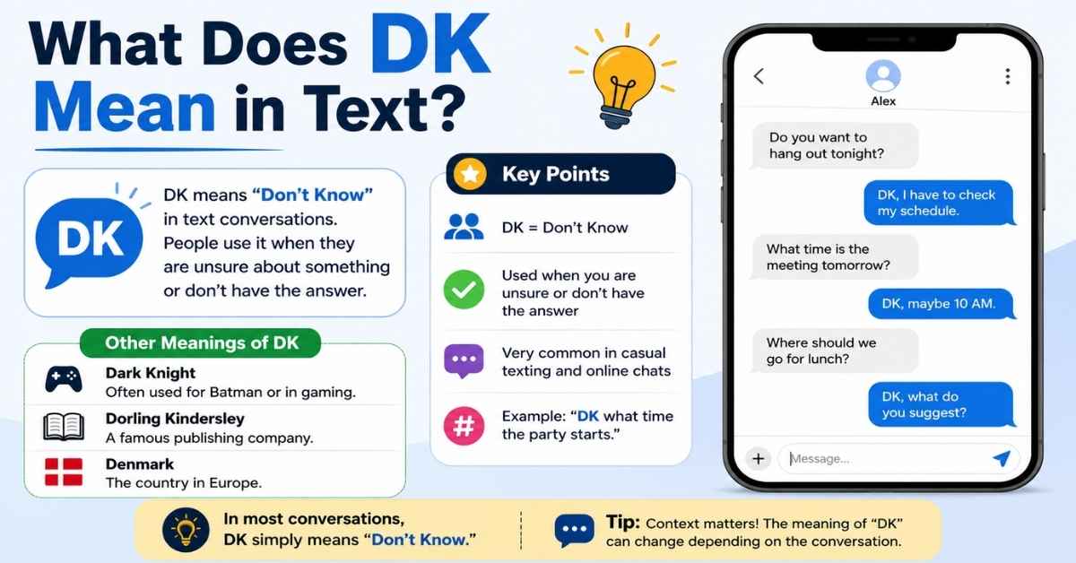 What Does DK Mean in Text?