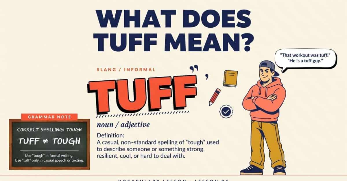 What Does Tuff Mean?