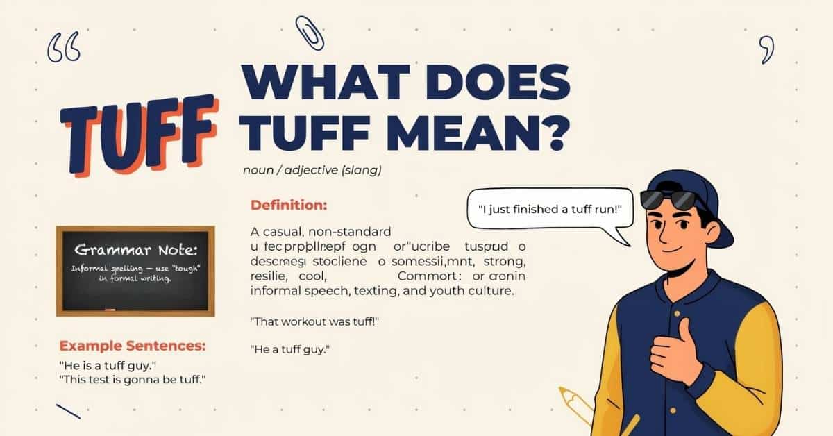 What Does Tuff Mean?