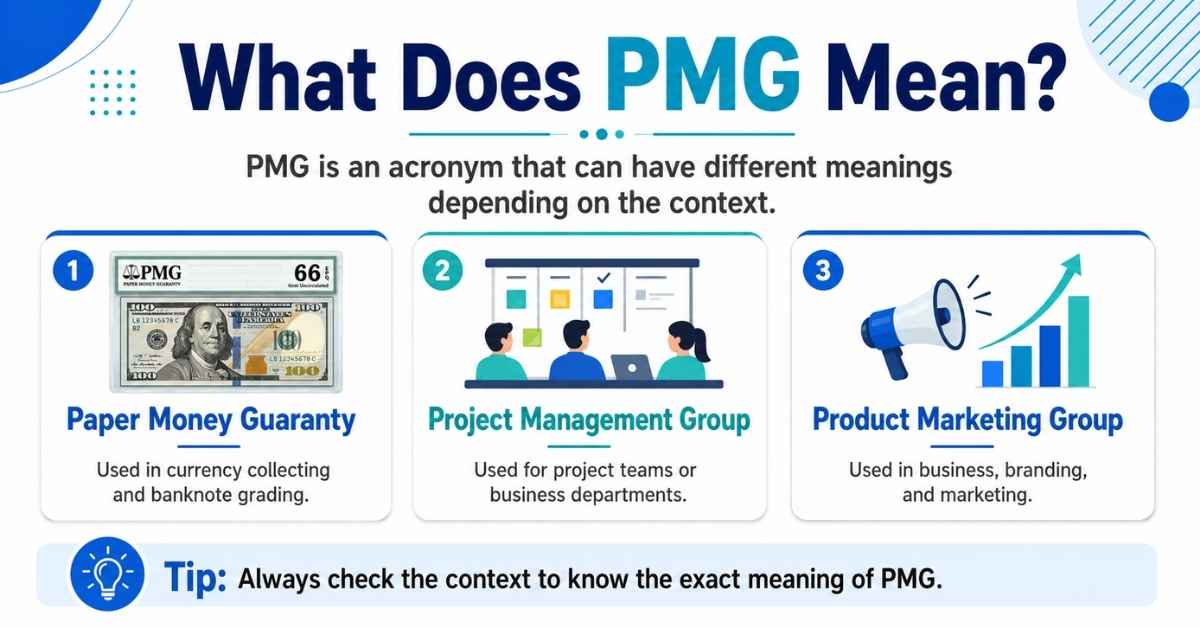 What Does PMG Mean?